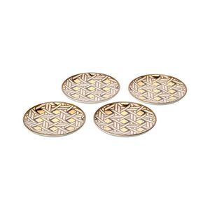 Jonathan Adler Set Of 4 Basketweave Coasters, Black